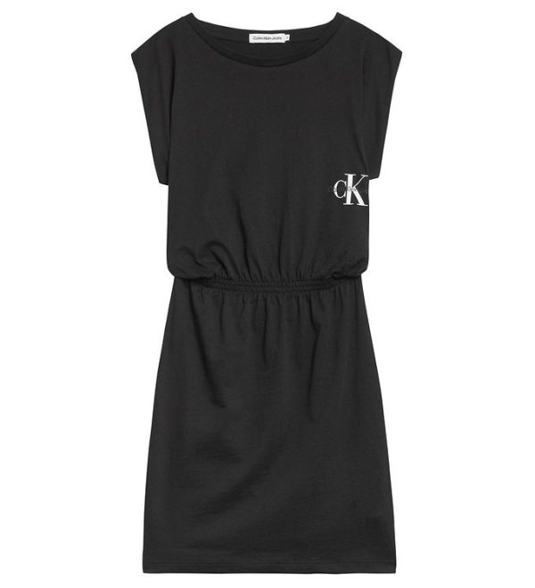 Calvin Klein Kjole - Monogram Off Placed - Sort - 10 år (140) - Calvin Klein Kjole