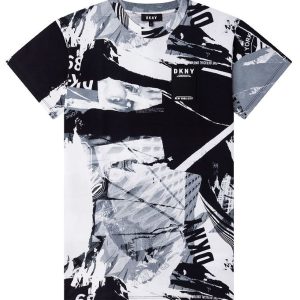 DKNY Kjole - Spring - Sort/Hvid m. Fotoprint - 10 år (140) - DKNY Kjole