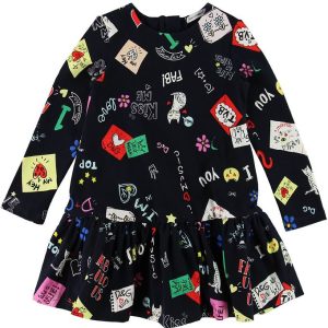 Dolce & Gabbana Kjole - Sort m. Print - 3 år (98) - Dolce & Gabbana Kjole