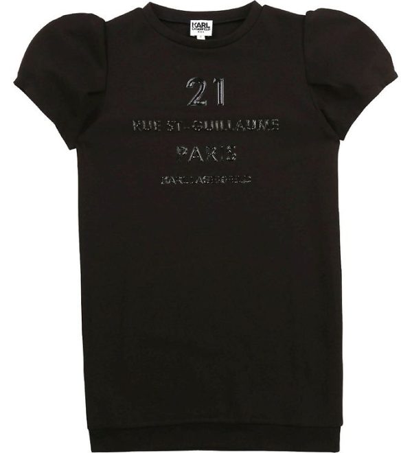 Karl Lagerfeld Kjole - Digit Aesthetic - Sort m. Tekst - 12 år (152) - Karl Lagerfeld Kjole