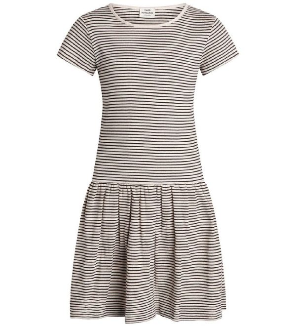 Mads Nørgaard Kjole - Daisina - Whitecap Gray/Sort - 10 år (140) - Mads Nørgaard Kjole
