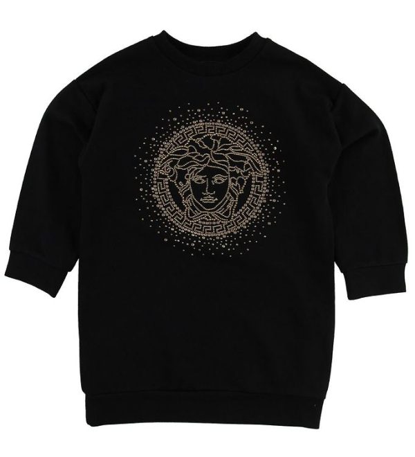 Versace Kjole - Sort m. Guld Medusa - 6 år (116) - Versace Kjole
