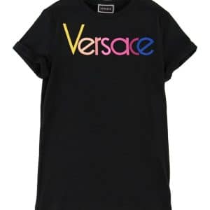 Versace Kjole - Sort m. Logo - 8 år (128) - Versace Kjole
