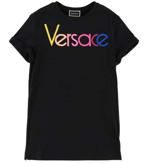 Versace Kjole - Sort m. Logo - 8 år (128) - Versace Kjole
