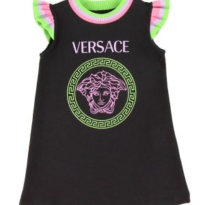 Versace Kjole - Sort m. Neon/Logo - 12-18 mdr - Versace Kjole