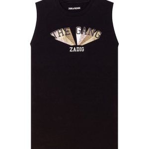 Zadig & Voltaire Kjole - Happy - Sort m. Glimmer - 10 år (140) - Zadig & Voltaire Kjole