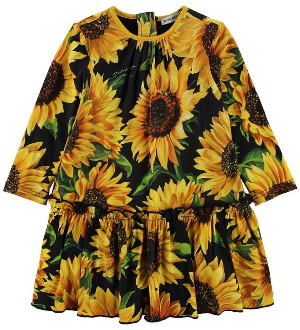 Dolce & Gabbana Kjole m. Bloomers - Sunflower - Sort/Gul - 24-30 mdr - Dolce & Gabbana Kjole