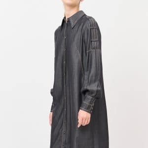 CRÉTON CRTopica skjorte kjole (SORT 40)