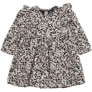 Petit By Sofie Schnoor Kjole - Sort m. Blomster - 1½ år (86) - Petit by Sofie Schnoor Kjole