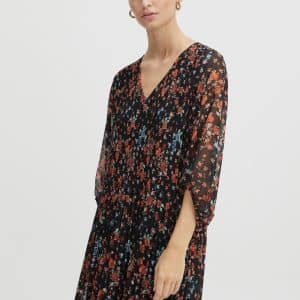 ICHI Ihbally Kjole 20117431 201492 Sort, Størrelse: 38, Farve: Sort Small Multicolor Multicolor, Dame