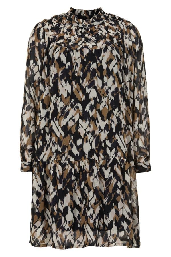 Part Two Lovinapw Kjole 6445 41 Sort, Størrelse: 36, Farve: Sort Chevron Print, Dame
