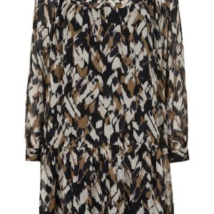 Part Two Lovinapw Kjole 6445 41 Sort, Størrelse: 42, Farve: Sort Chevron Print, Dame