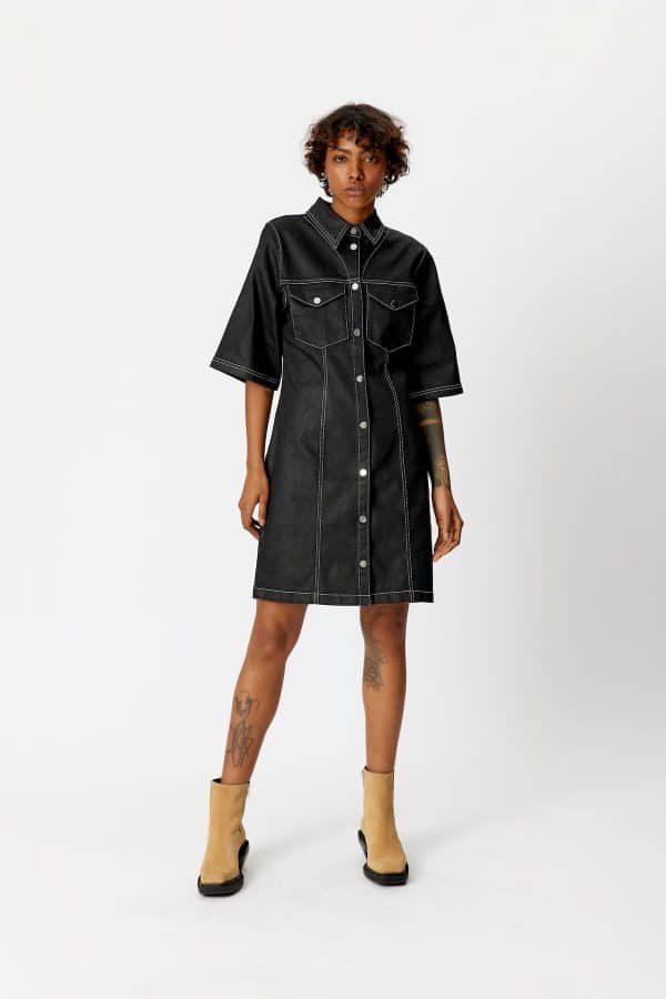 Gestuz Audagz Short Kjole 10905894 7, Farve: Sort, Størrelse: 40, Dame