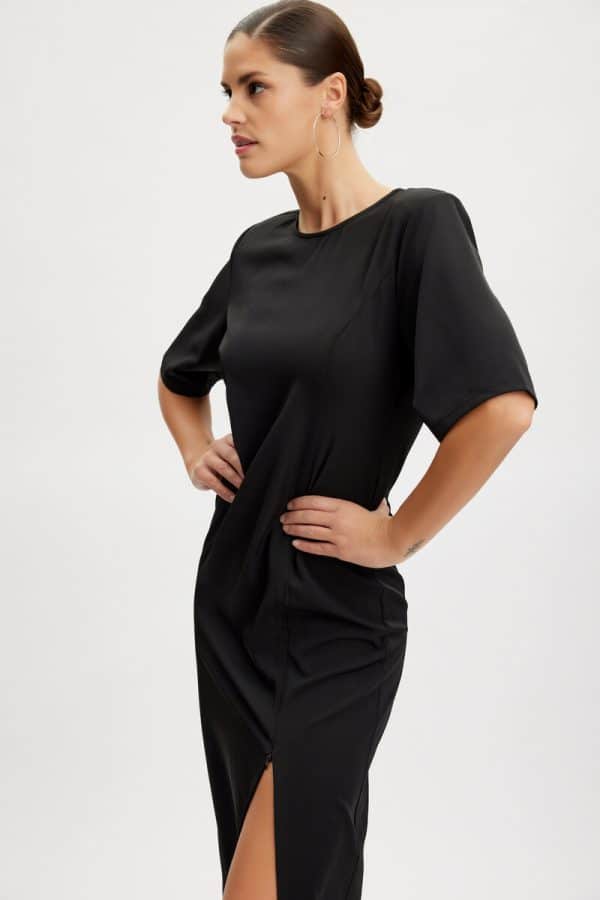 Gestuz Melbagz Long Kjole 10906865 7 Sort, Størrelse: 40, Farve: Sort, Dame