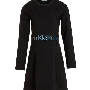 Calvin Klein Kjole - Sort m. Multifarver