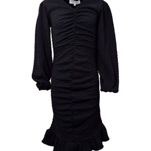 Hound Kjole - Puff Sleeve Dress - Sort