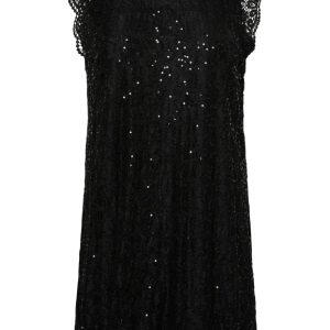 Pieces Kjole - Olline SL Lace Sequins - Black