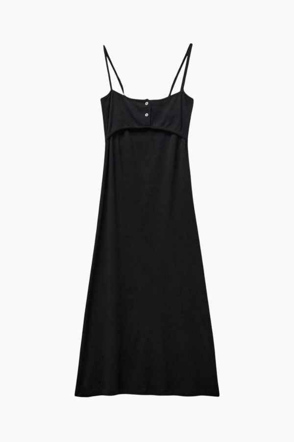 Bella-BL Strap Dress - Black - Blanche - Sort XS