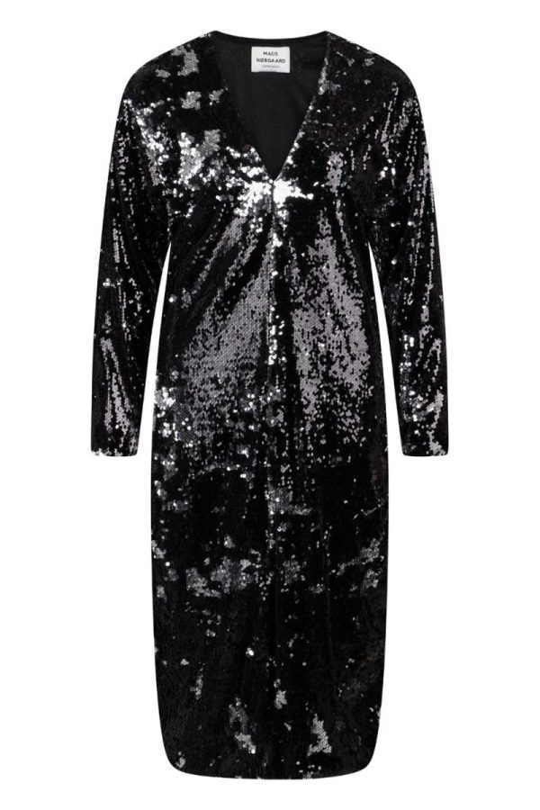 Mads Nørgaard - Kjole - Neo Sequins Phalia Dress - Black/Silver