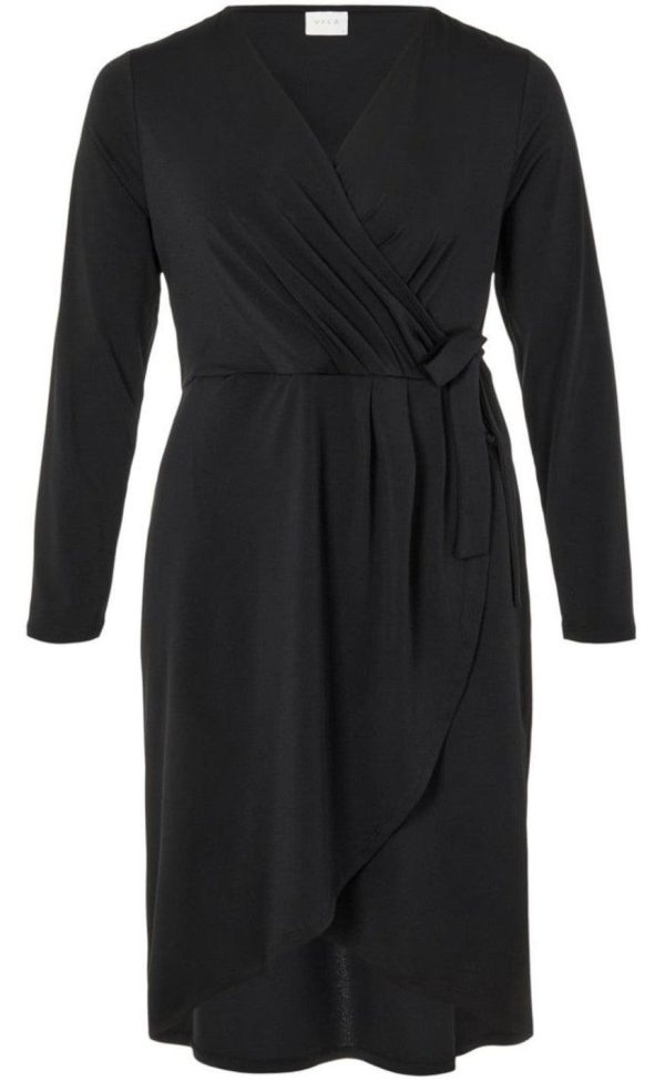 VILA Kjole - Nayeli Long Wrap - Black