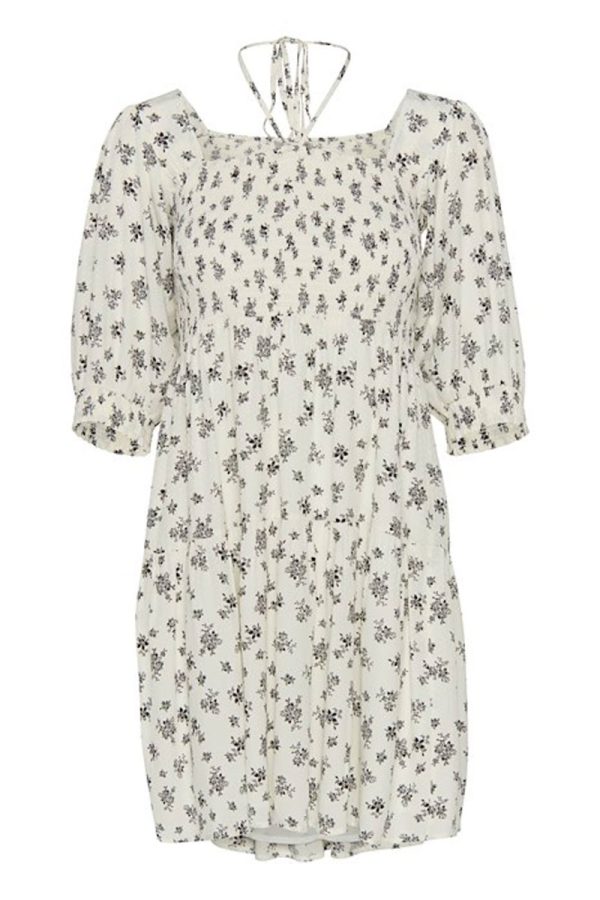 Gestuz - Kjole - SanvieGZ P Short Dress - Egret Flower