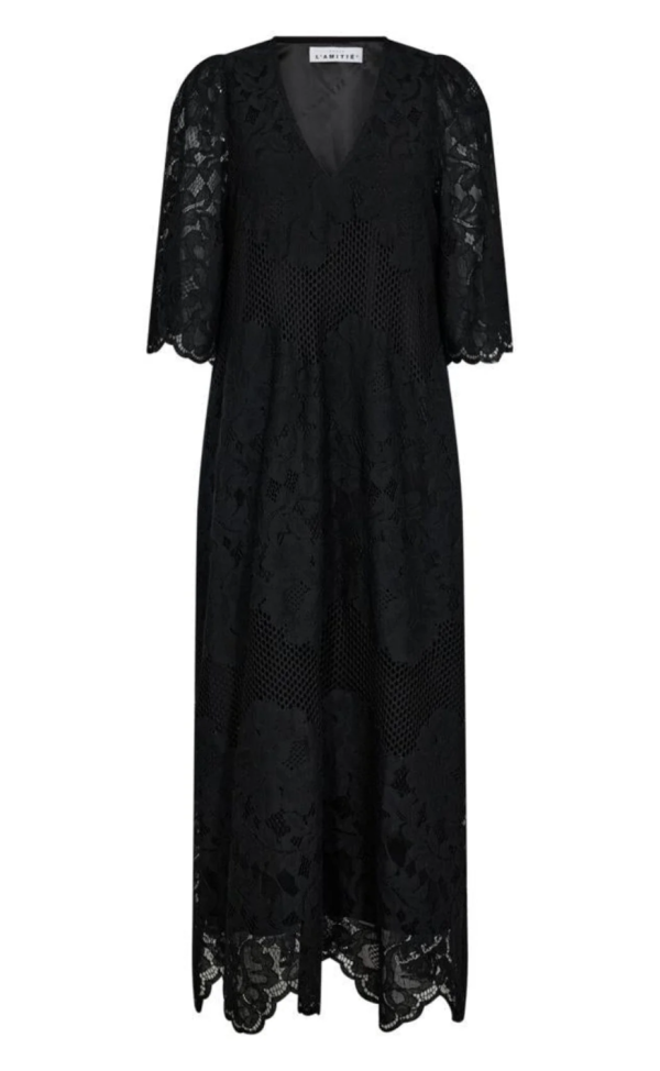 Haute L'Amitié Kjole - Curvey Lace Hem - Black