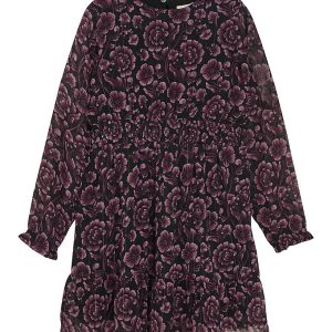 Creamie Kjole - Flower Dot - Black
