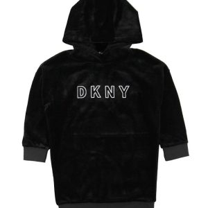 DKNY Velourkjole - Sort