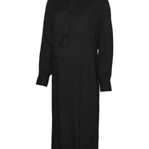 Iman Lia langærmet midi kjole - BLACK - M