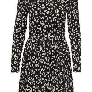 JDY - Kjole - Claude LS Dress - Black/Leo