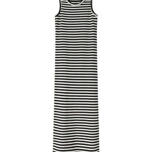 Name It Kjole - Rib - Noos - NkfSuraja - Bright White/W. BLACK S