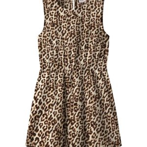 Name it Kjole - NkfVinaya - Sort/LEOPARD AOP