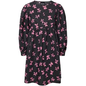 PIECES dame kjole PCALONA - Black/Pink
