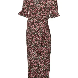 Patrizia tess midi kjole - BLACK - M