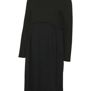 Polia langærmet kjole - BLACK - M