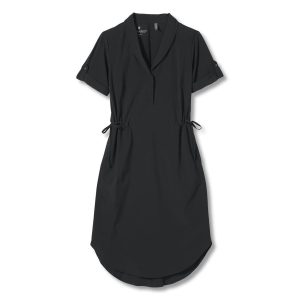 Royal Robbins Womens Spotless Traveler Dress S/S (Sort (JET BLACK) Large)