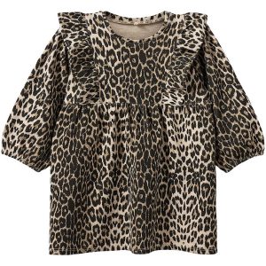 Sofie Schnoor Kjole - Bomuld/Viskose - Lulasb - Light Brown Leop