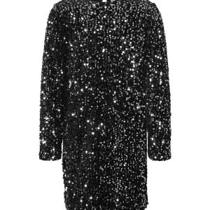 Vero Moda Girl Kjole - VmBella - Black/Silver Sequins
