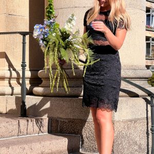 Loved by Lykke - Kjole - Isabella SS Dress Short Lace - Black