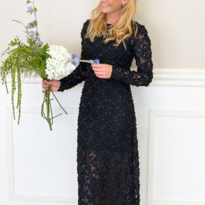 Loved by Lykke - Kjole - LY Flowerly Dress - Black