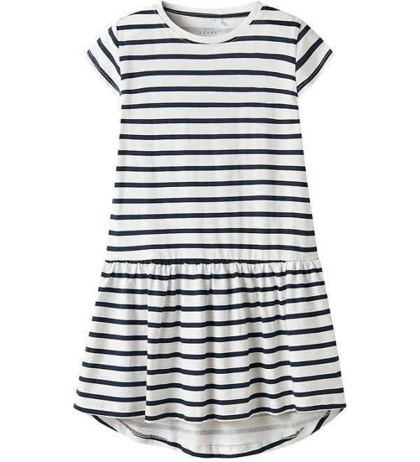 Name It Kjole - NkfVigga - Bright White/Stripe