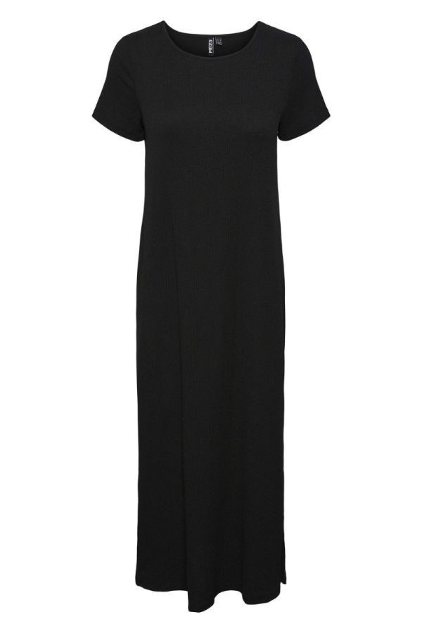 Pieces - Kjole - PC Meggi Ss Loose Midi Dress - Black