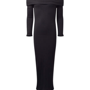 Hound Kjole - Off Shoulder - Strik - Sort