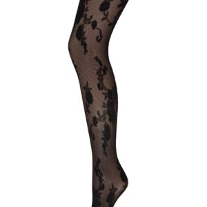 Hype The Detail - Strømpebukser - Tight Floral 25d - Sort