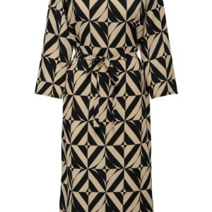 JDY - Kjole - JDY Piper 7/8 O-Neck Tie Midi Dress - Black