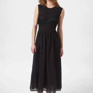 Myrna S Voile kjole - sort
