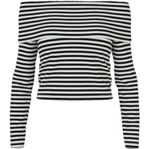 PIECES dame top PCLAYA - Bright White Black