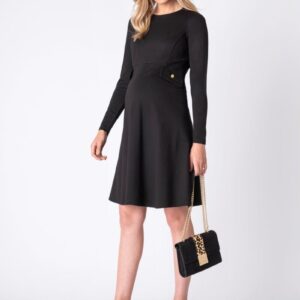 Seraphine Lyanna Fit and Flare kjole til gravide, sort - Seraphine - Dress - Buump