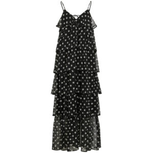 VILA DAME KJOLE VIHARLEY - Black White Dots