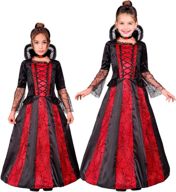 Vampyrprinsesse Børnekostume Rød/Sort